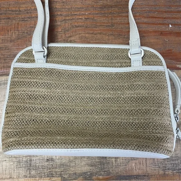 Brighton Jojo Straw Organizer Crossbody $315 retail boho coastal